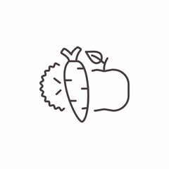 healthy food vegetables icon sign vector