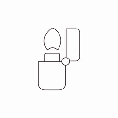 lit pocket lighter icon sign vector