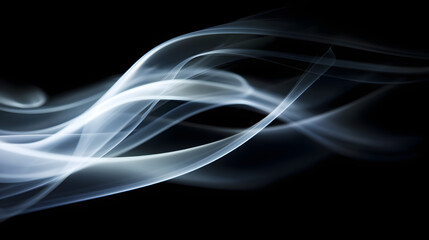 Naklejka premium Swirling steam in monochrome, an abstract dance of light and shadow