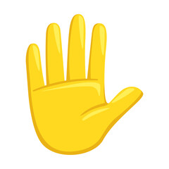 Raised Hand Emoji Icon Illustration. Gesture Vector Symbol Emoticon Design Doodle Vector.