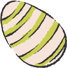 Fotobehang Depicting hand-painted floating oval with rough stripes on transparent background, copy space © vectorfusionart