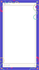 Showing transparent flat design post mockup with avatar, menu, reaction icons, confetti, copy space