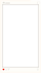 Blank social media post is showing flat UI with transparent background, top icons, action icons