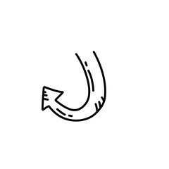doodle arrow shape sketch