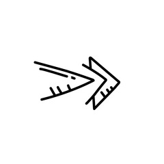 doodle arrow shape sketch