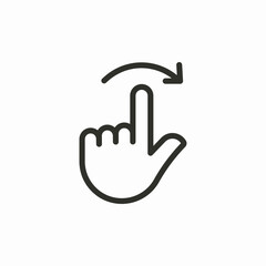 drag right gesture icon sign vector