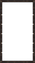 Decorative frame border is showcasing copper Art Deco geometrics on transparent background