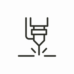 laser cutting beam icon sign vector