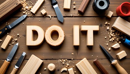 Creative woodworking workshop diy crafting techniques home studio artistic environment top-down viewpoint