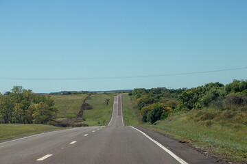 Subida muy alta en una carretera uruguaya