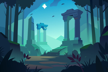 vector illustration of ancient city