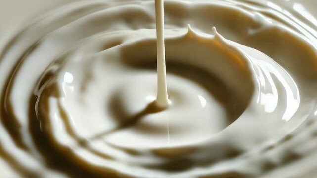 Delicious splash of beige milk, coffee or cream with amazing liquid drop texture.
