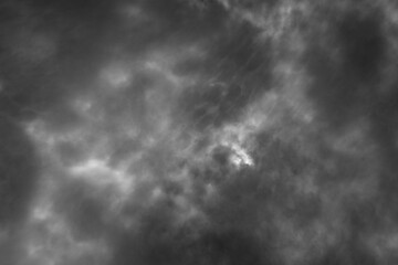 Abstract black and white of storm clouds
