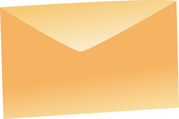 Obraz premium Mail envelope icon tilting on transparent background in flat style with triangular flap gradients
