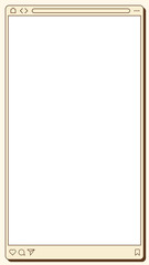 Obraz premium Stylized social media UI frame in flat design is being shown on transparent canvas featuring icons