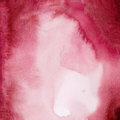 Bright painted red and burgundy watercolor texture. Hand drawn background