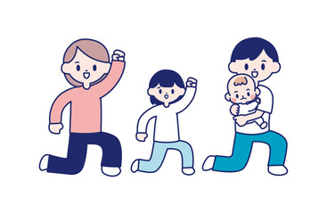 全力で応援する家族