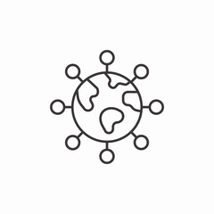 global network connections icon sign vector