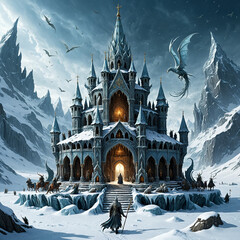 dragon church in the snow