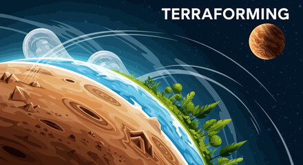 Terraforming Planet Transformation Concept