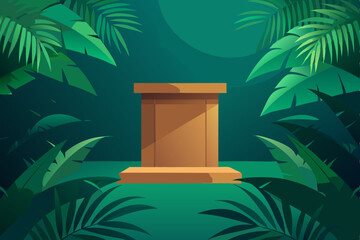 palm tree on a wooden table