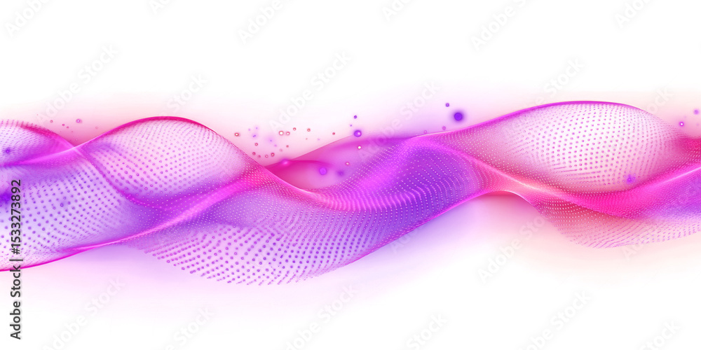 Poster abstract purple wave on a transparent background. neon translucent wave. transfusion of light. abstr