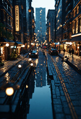 Fototapeta premium night traffic in the city
