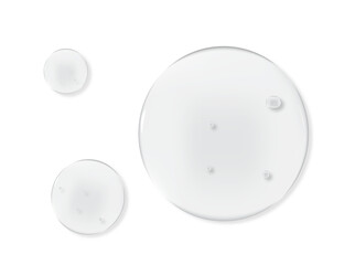 Realistic cosmetic serum drop Texture of liquid drops serum gel or collagen skin care