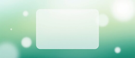 Obraz premium Blank Rectangle on Soft Green Background with Bokeh Effects