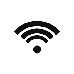 Wireless signal icon on a black background