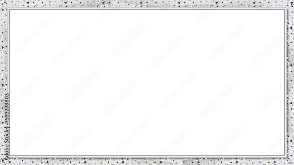 Poster framed teal rectangular panel is floating over transparent background in flat digital render