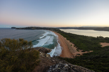 Fototapeta premium Beautiful view of Palm Beach from the rock cliff.