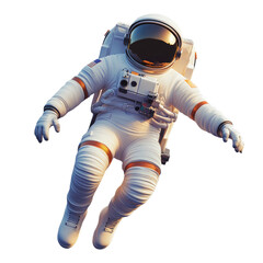 Astronaut in space suit, floating