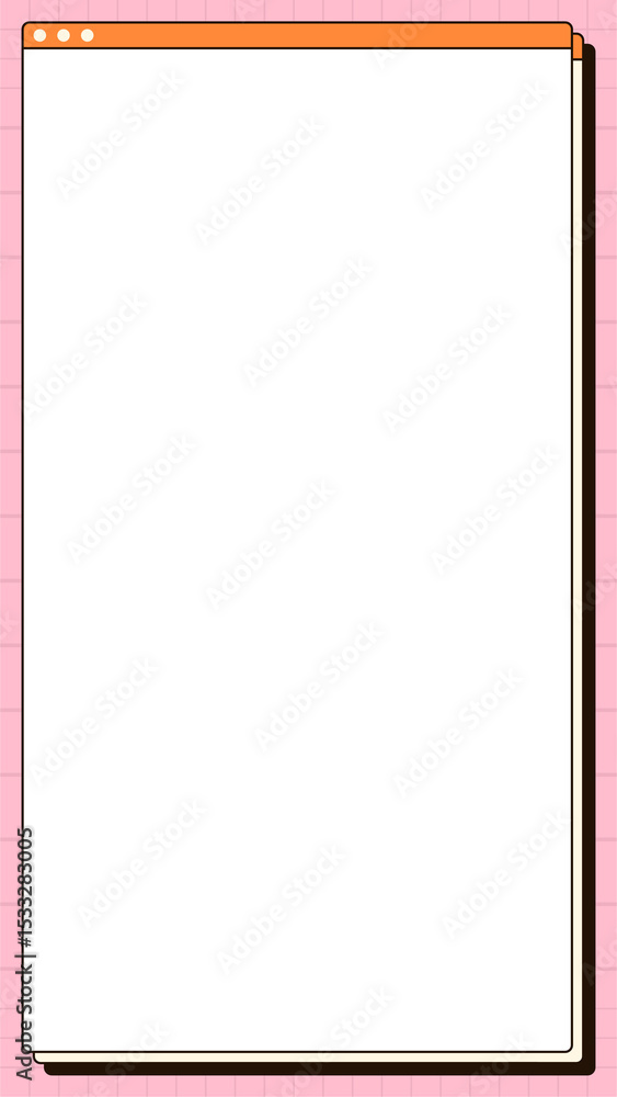 Poster layered app mockup is being shown in flat style with orange header controls, transparent background