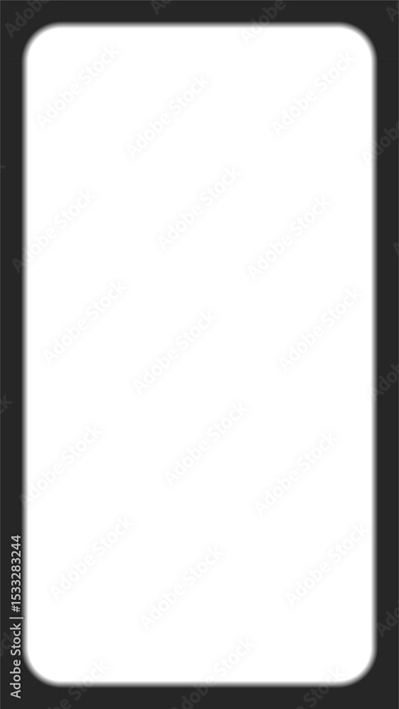 Poster elongated rounded panel is filling frame in flat style with muted teal fill on transparent backdrop