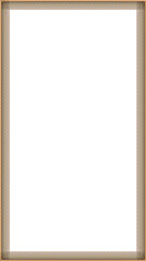 Flat design gold frame is showing Greek key motif with dark trim on transparent background