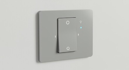 Light gray wall mounted electrical switch
