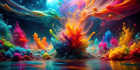 Vibrant Color Explosion A Symphony of Hues and Shades in Abstract Art