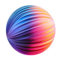 Fototapeta premium Abstract vibrant sphere with radiating stripes