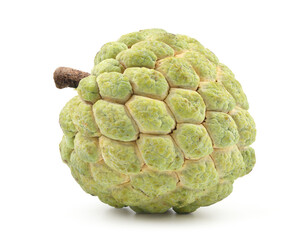 Custard apple isolated on white background. Clipping path.