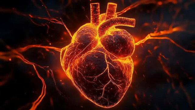 Fiery Heart with Lava Anatomy.