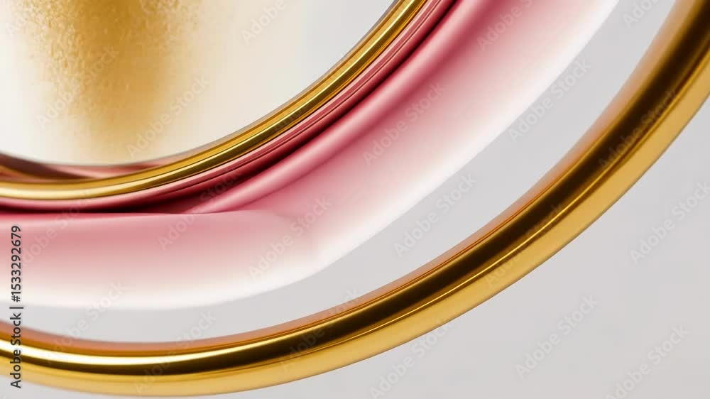 Poster abstract wavy background with pink and gold color, using gold line art. abstract design with color.