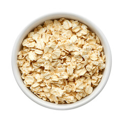 Fototapeta premium Rolled Oats in White Bowl Healthy Breakfast Food