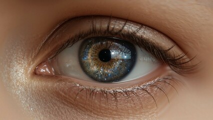 Human Eye with Cosmic Galaxy Reflection