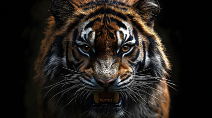 Obraz premium Close-up of a tiger's face.