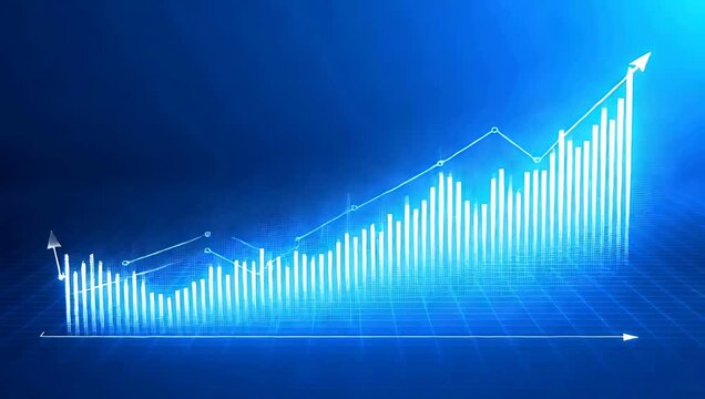 business graph with arrow