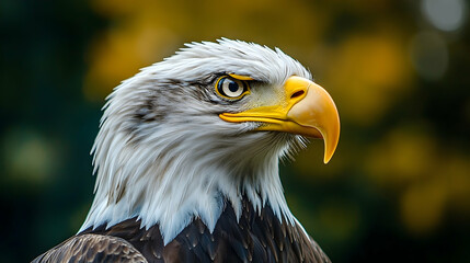 Obraz premium Close-up portrait of a majestic bald eagle.
