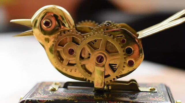 Mechanical bird gears detail