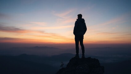 silhouette of a woman in sunset
