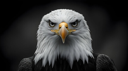 Obraz premium Close-up of a majestic bald eagle.